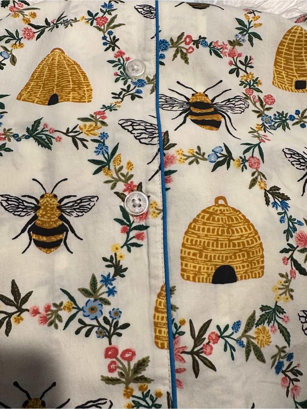 Printfresh Sweet Bee Pajama Set Organic Cotton Size Medium NWT $168 - Picture 5 of 7